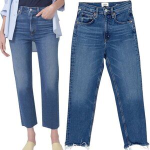 Citizens of Humanity Daphne Crop High Rise Stovepipe Jeans in Concord Size 24